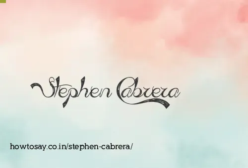 Stephen Cabrera