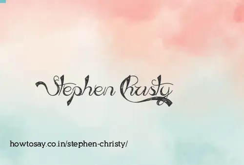 Stephen Christy