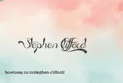 Stephen Clifford