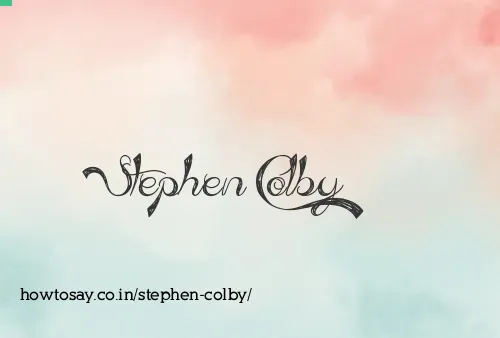 Stephen Colby