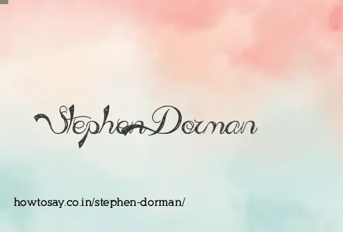 Stephen Dorman