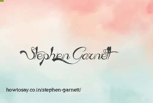 Stephen Garnett