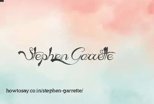 Stephen Garrette