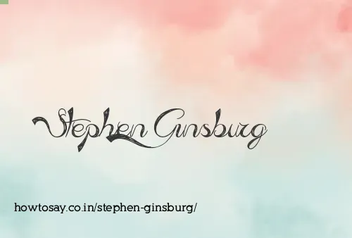 Stephen Ginsburg