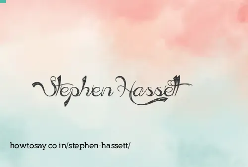 Stephen Hassett
