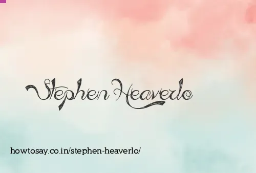 Stephen Heaverlo