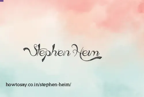 Stephen Heim