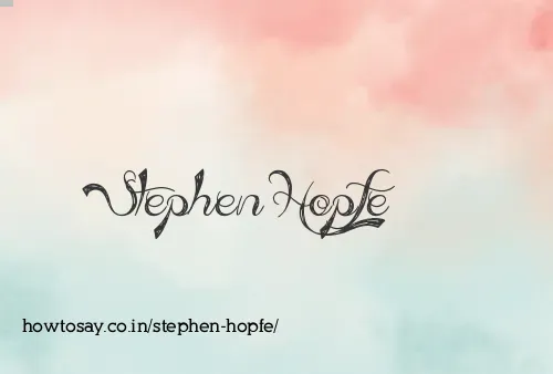 Stephen Hopfe