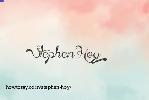 Stephen Hoy