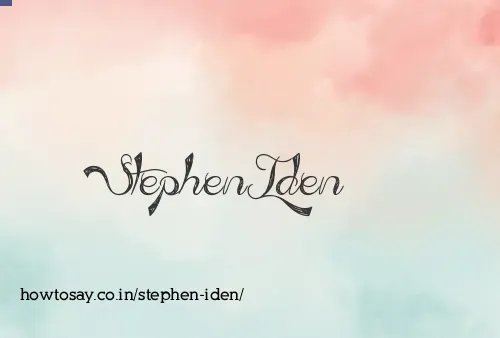 Stephen Iden