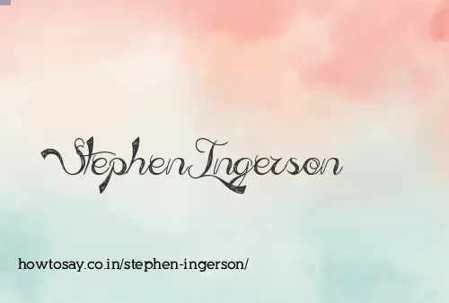 Stephen Ingerson