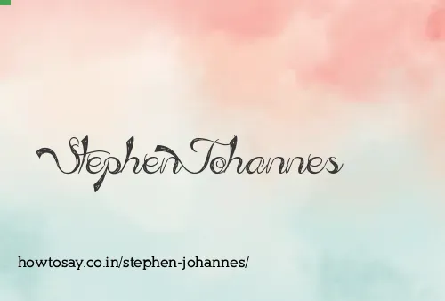 Stephen Johannes