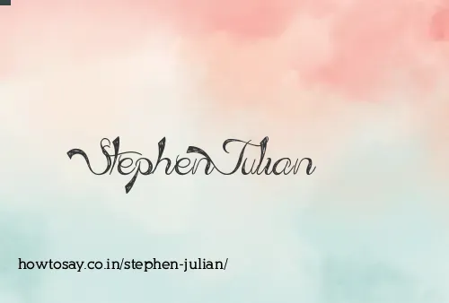 Stephen Julian