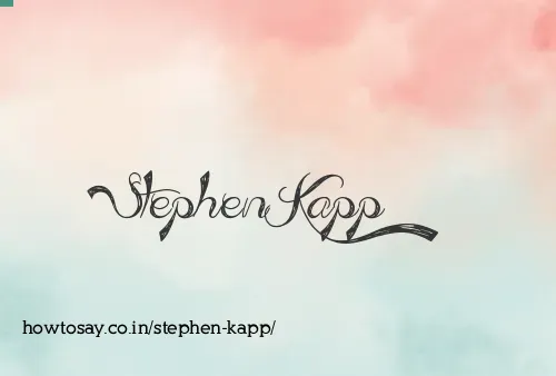 Stephen Kapp