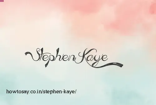 Stephen Kaye