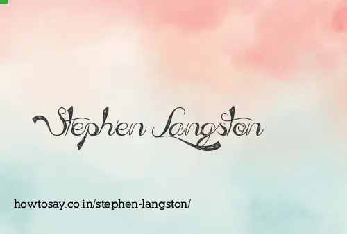 Stephen Langston