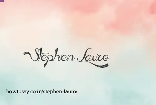 Stephen Lauro