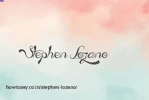 Stephen Lozano