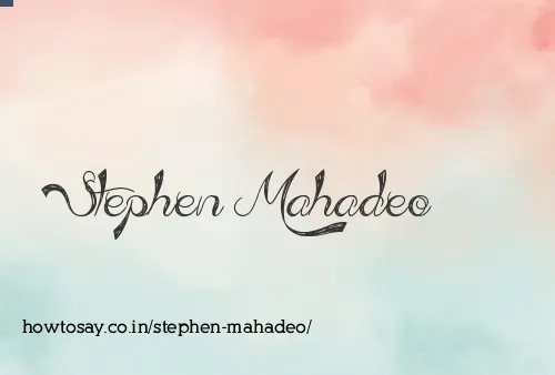 Stephen Mahadeo