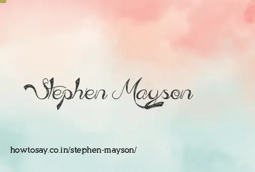 Stephen Mayson