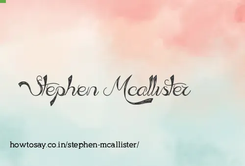 Stephen Mcallister