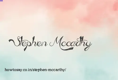Stephen Mccarthy
