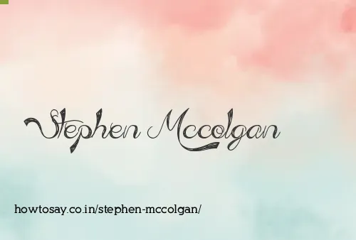 Stephen Mccolgan