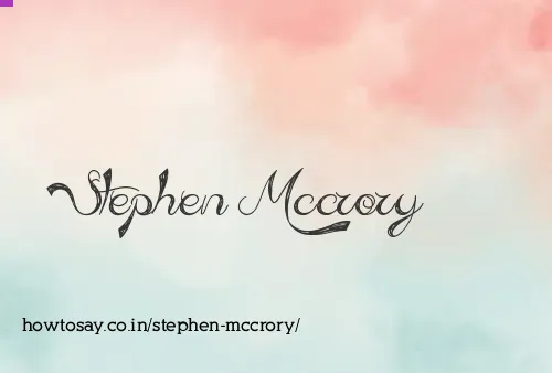 Stephen Mccrory