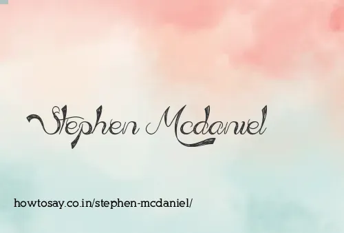 Stephen Mcdaniel