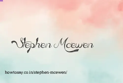 Stephen Mcewen