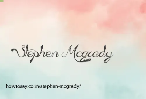 Stephen Mcgrady