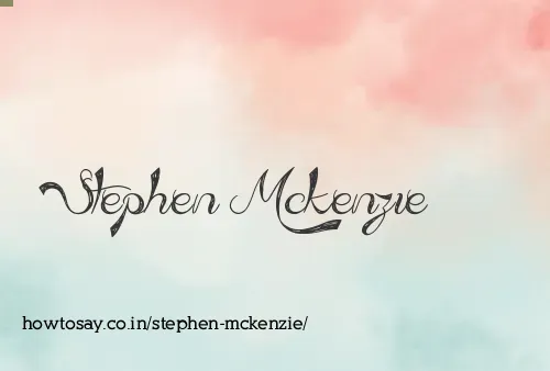 Stephen Mckenzie