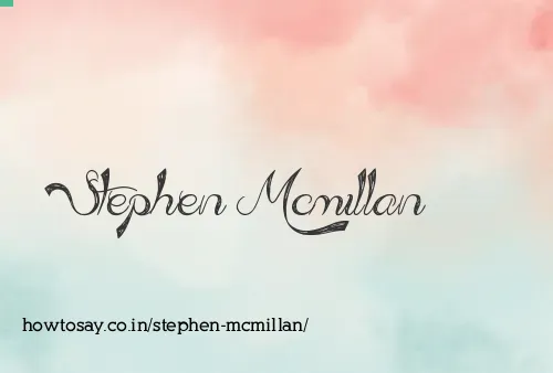 Stephen Mcmillan