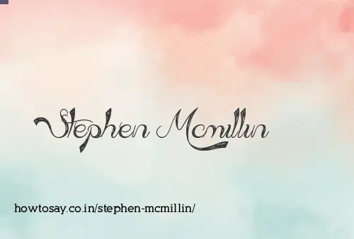 Stephen Mcmillin