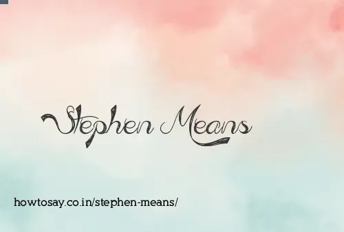 Stephen Means