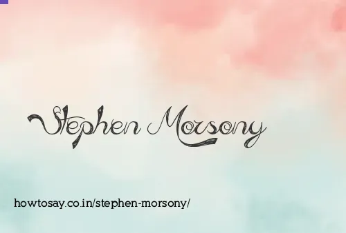 Stephen Morsony