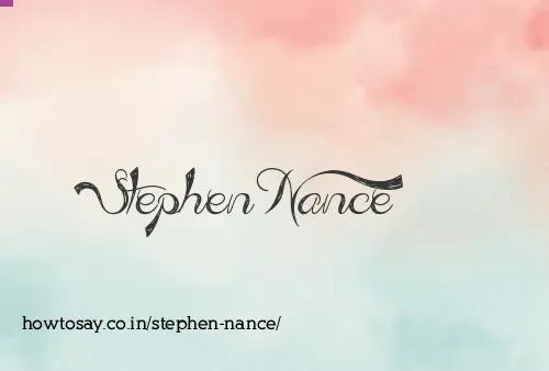 Stephen Nance