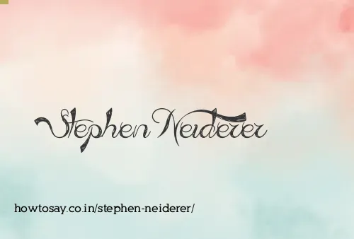 Stephen Neiderer