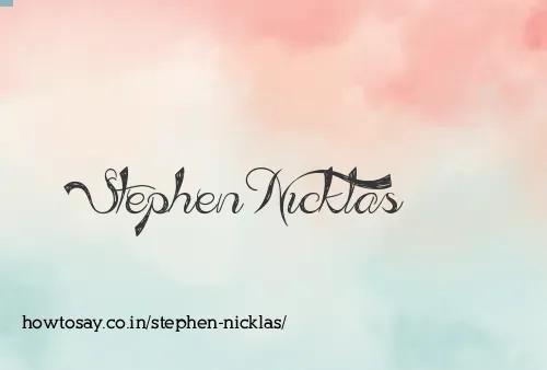 Stephen Nicklas