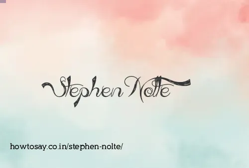 Stephen Nolte