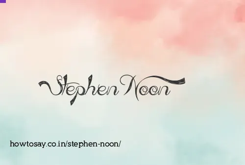 Stephen Noon