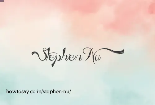 Stephen Nu