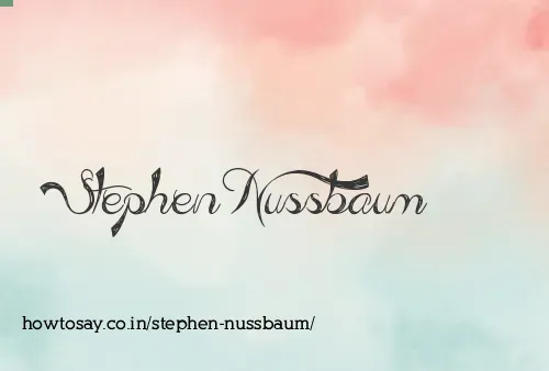 Stephen Nussbaum