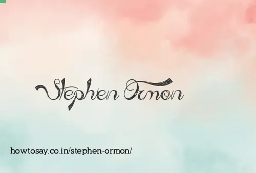 Stephen Ormon