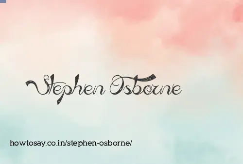 Stephen Osborne