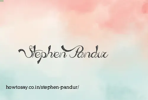 Stephen Pandur