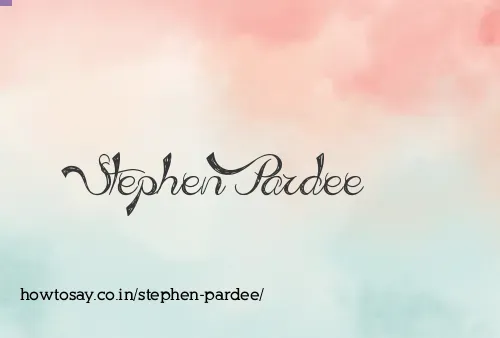 Stephen Pardee