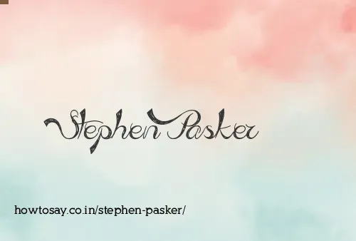 Stephen Pasker