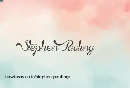 Stephen Pauling
