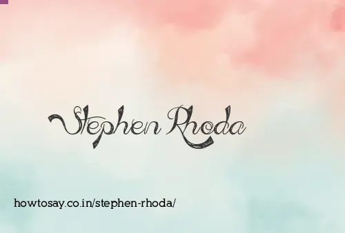 Stephen Rhoda